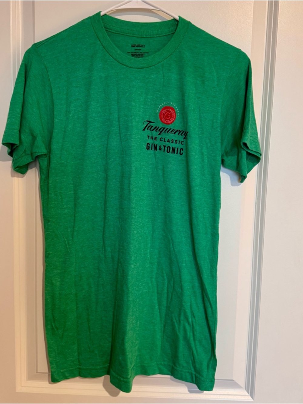 Tanqueray Gin & Tonic Promo T Shirt Mens Small Green Soft Cotton Blend Men’s Sm